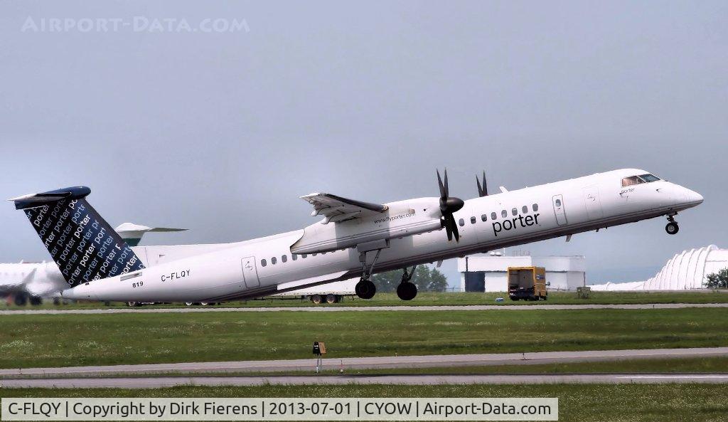 C-FLQY, 2010 De Havilland Canada DHC-8-402Q Dash 8 C/N 4306, Departing from rwy 7.