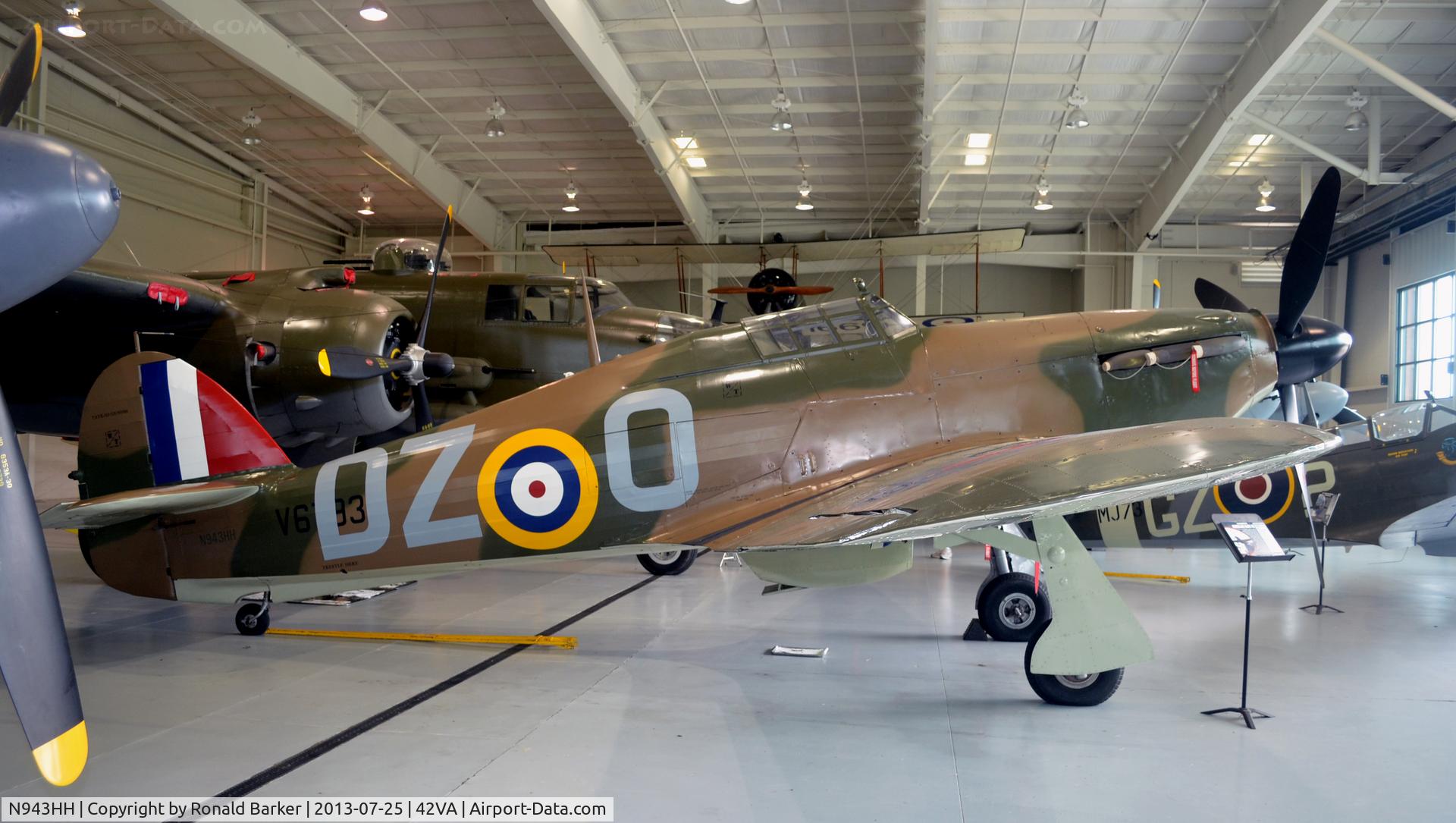 N943HH, 1943 Hawker (CCF) Hurricane Mk12 C/N 56022, Hurricane, Military Aviation Museum, Pungo, VA