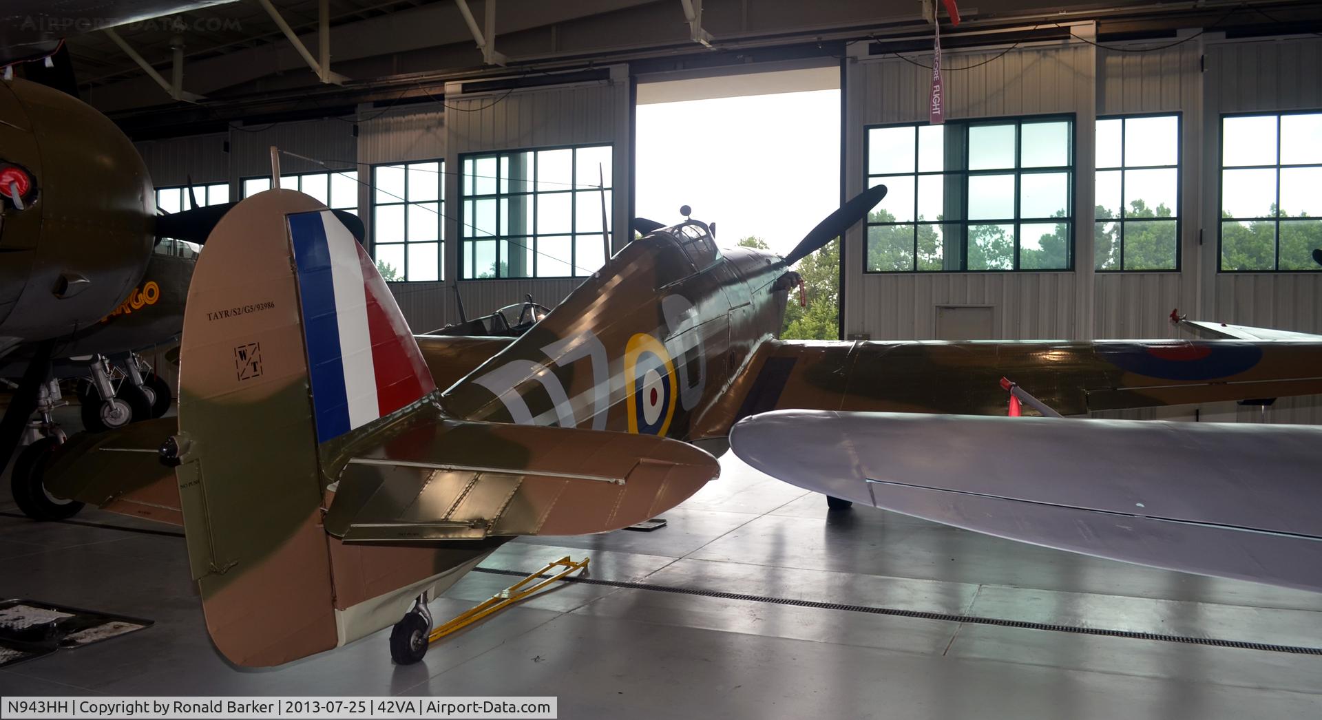 N943HH, 1943 Hawker (CCF) Hurricane Mk12 C/N 56022, Hurricane, Military Aviation Museum, Pungo, VA
