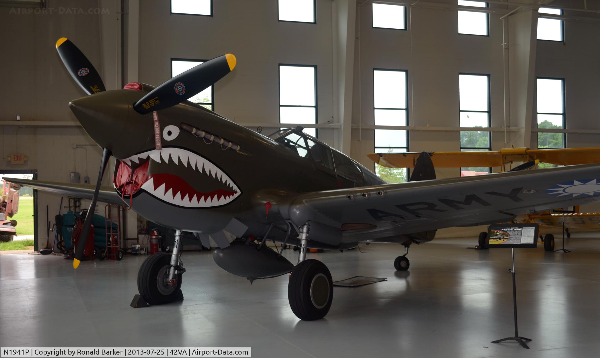 N1941P, 1941 Curtiss P-40E C/N 1025, Warhawk, Military Aviation Museum, Pungo, VA