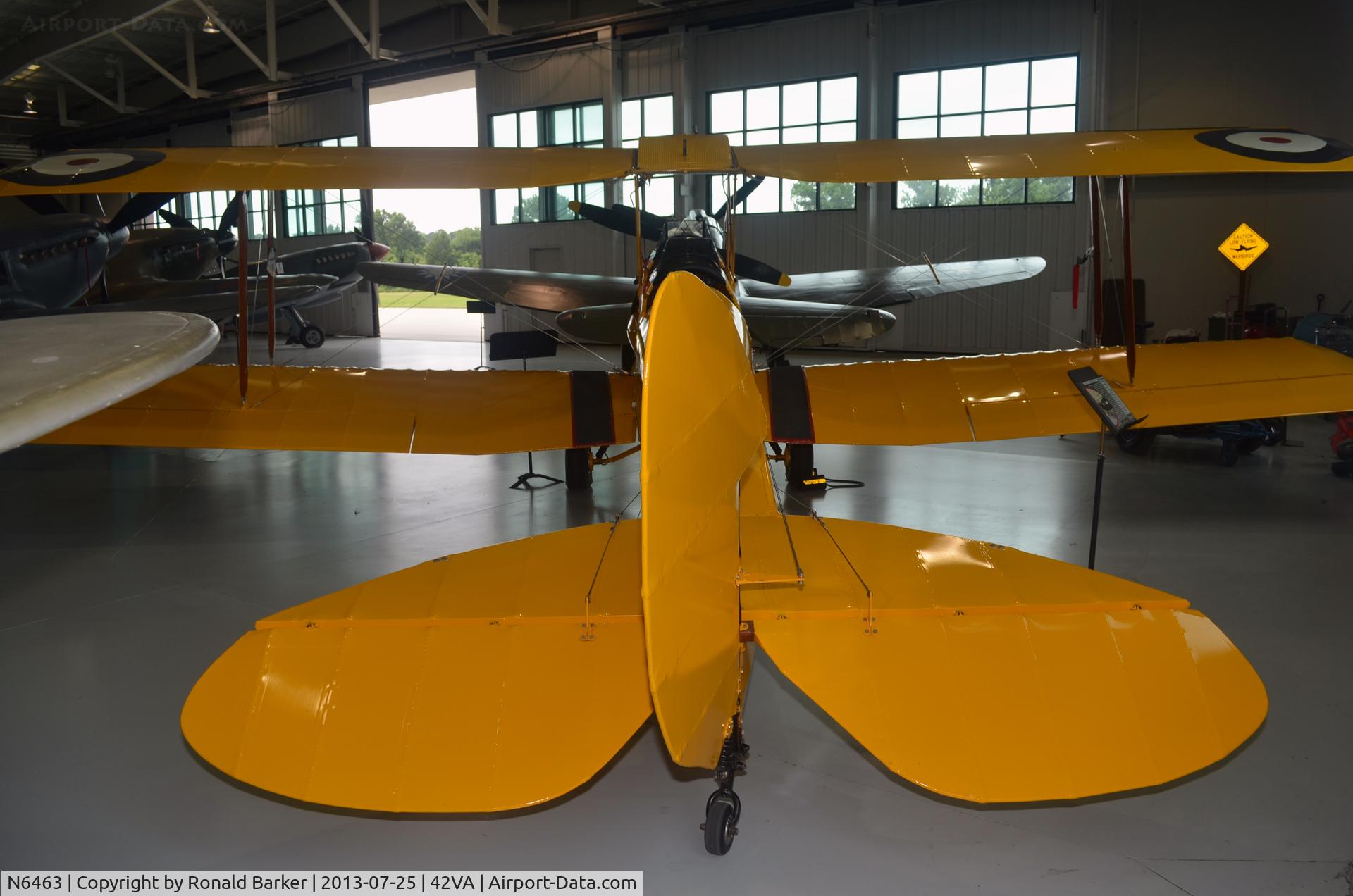 N6463, 1940 De Havilland DH-82A Tiger Moth II C/N 83230, Military aviation Museum, Pungo, VA
