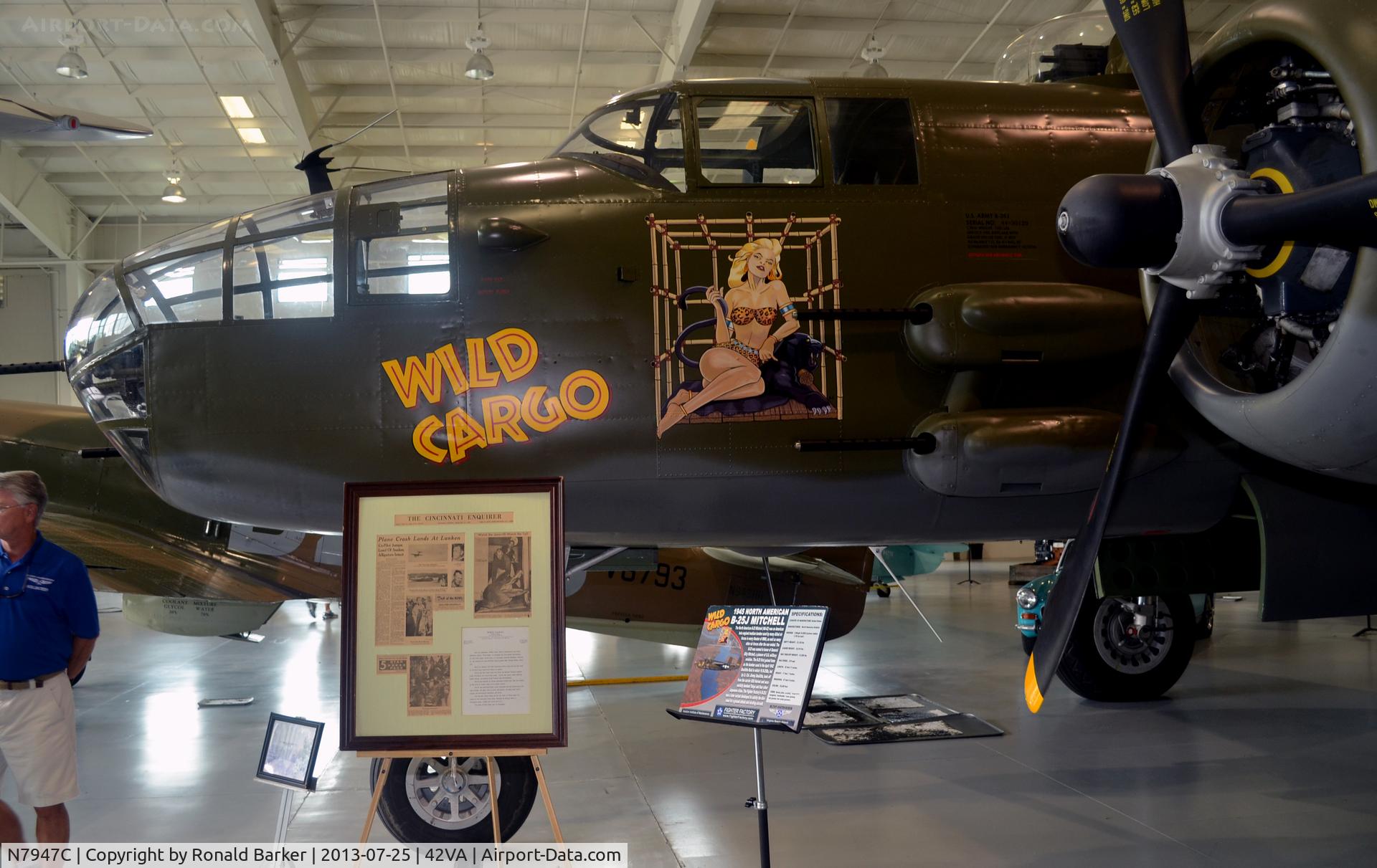 N7947C, 1944 North American B-25J Mitchell Mitchell C/N Not found 44-30129/N7947C, Wild Cargo, Military Aviation Museum, Pungo, VA