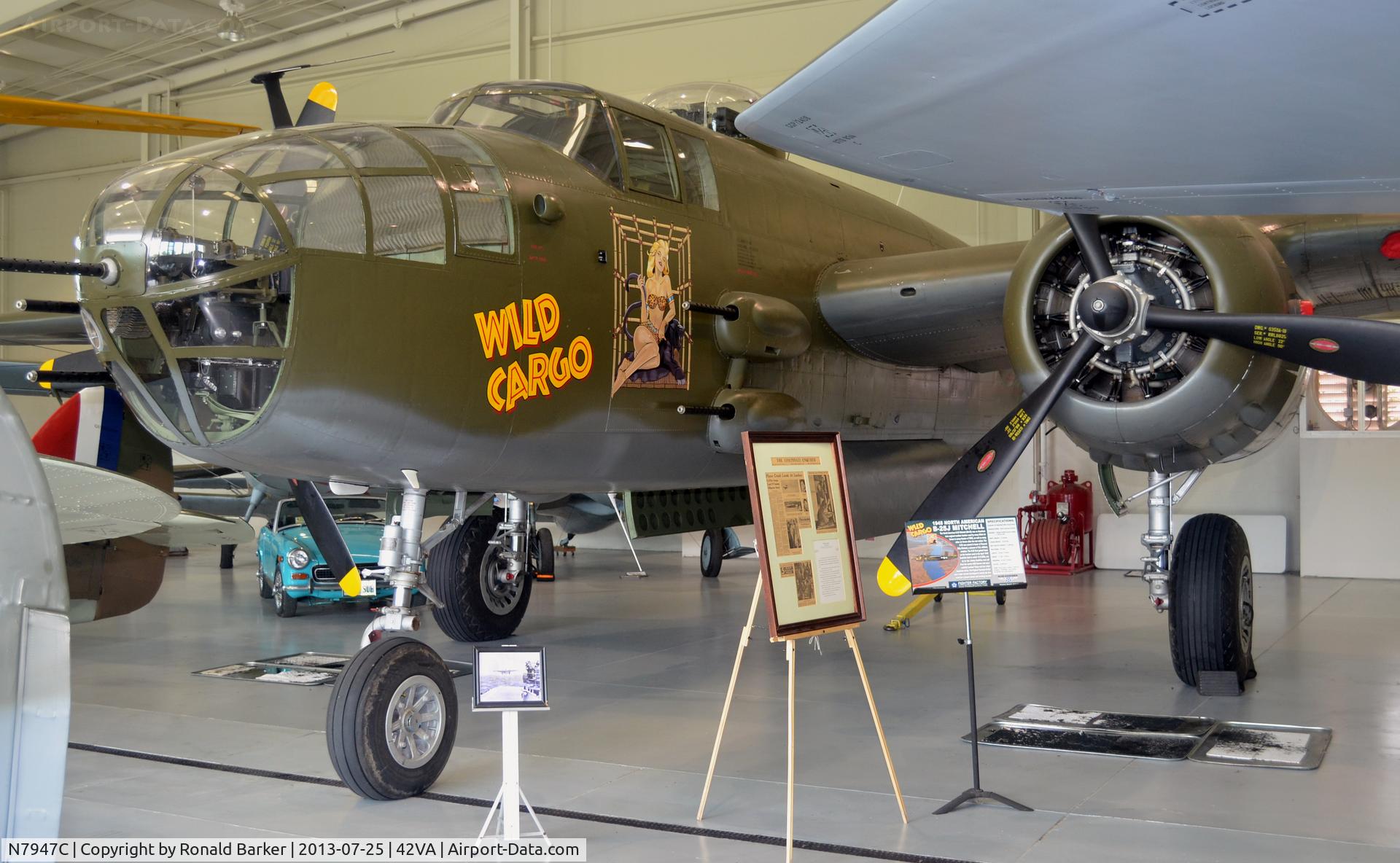 N7947C, 1944 North American B-25J Mitchell Mitchell C/N Not found 44-30129/N7947C, Wild Cargo, Military Aviation Museum, Pungo, VA