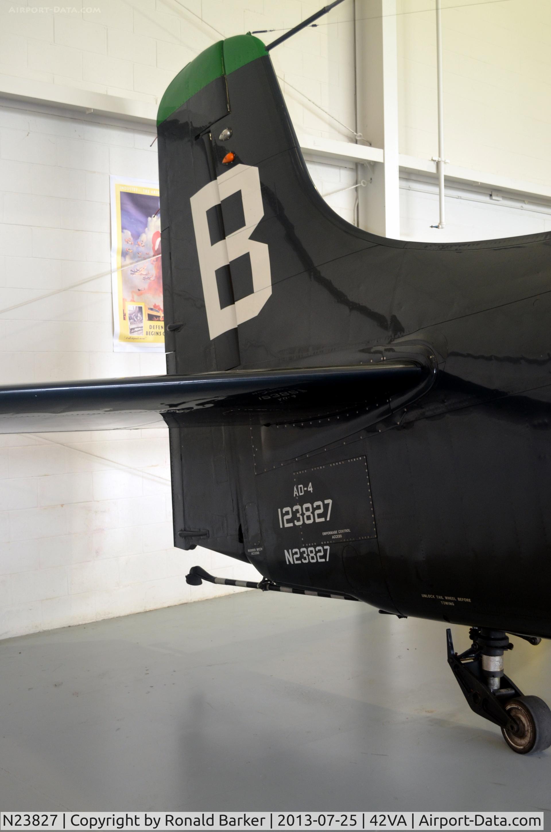 N23827, 1949 Douglas AD-4 C/N 7133, BU 123827, Military Aviation Museum, Pungo, VA