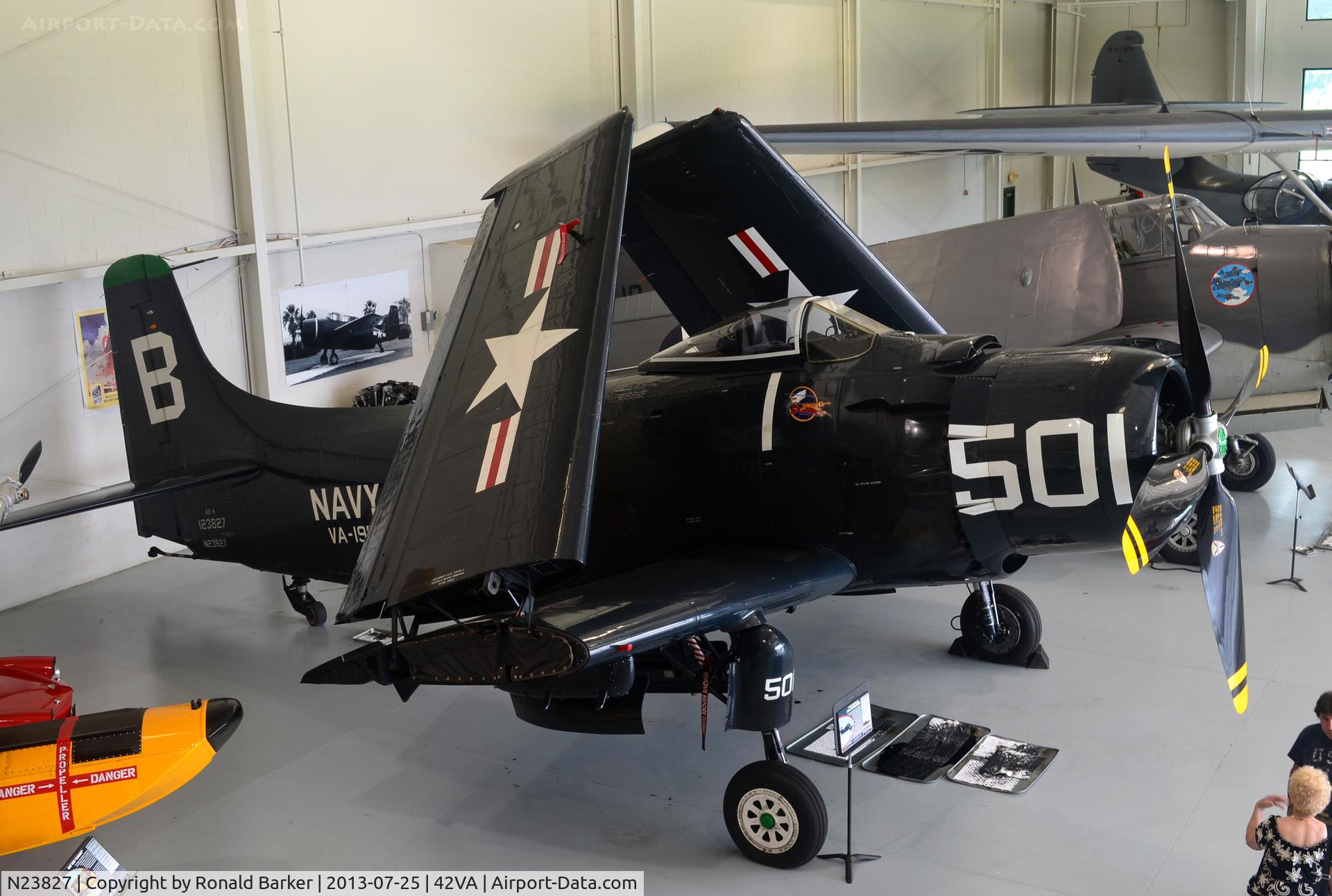 N23827, 1949 Douglas AD-4 C/N 7133, BU 123827, Military Aviation Museum, Pungo, VA