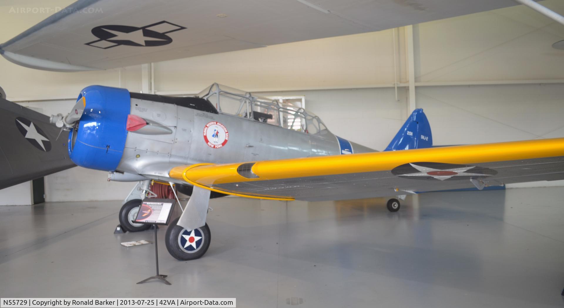 N55729, 1940 North American SNJ-2 Texan C/N 2011, Military Aviation Museum, Pungo, VA