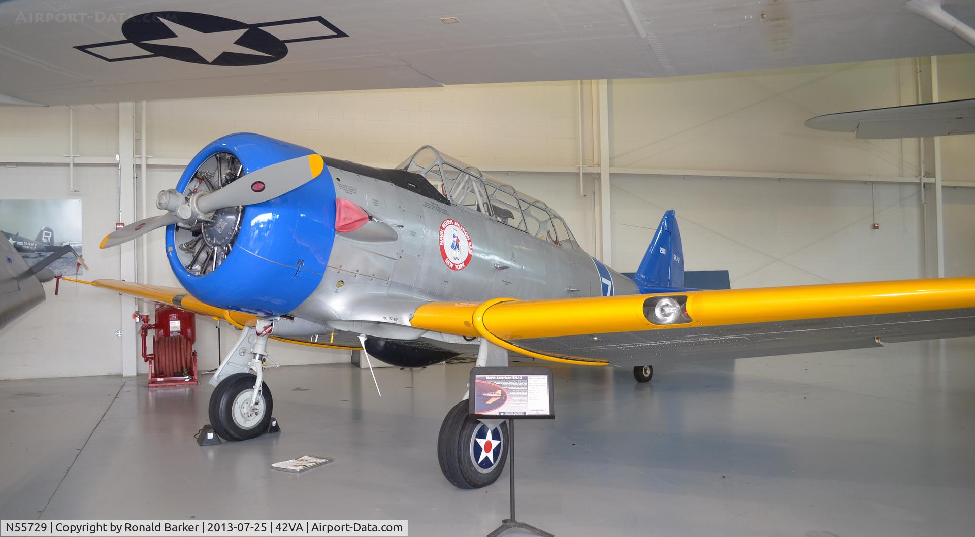 N55729, 1940 North American SNJ-2 Texan C/N 2011, Military Aviation Museum, Pungo, VA