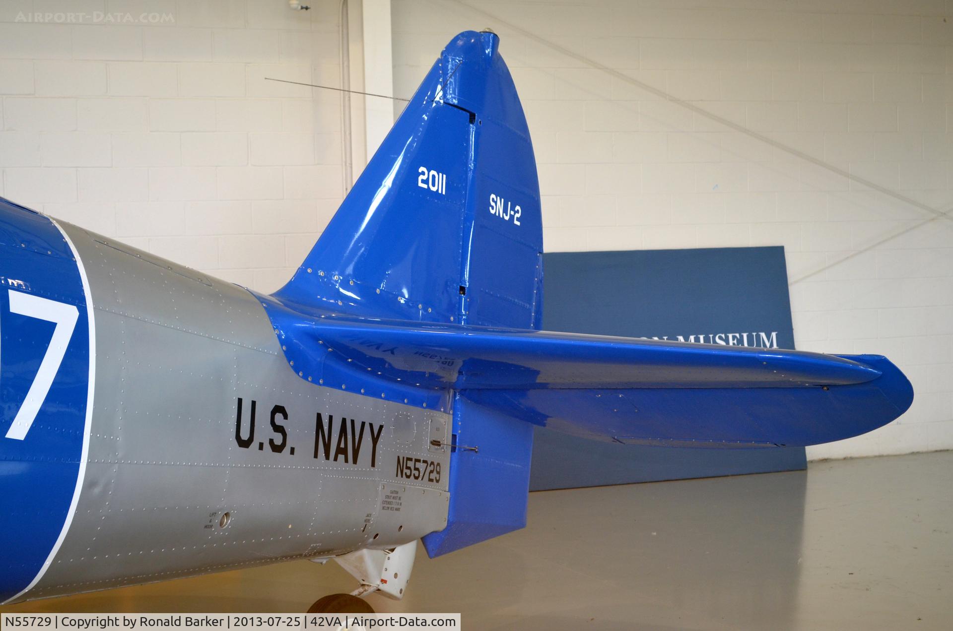 N55729, 1940 North American SNJ-2 Texan C/N 2011, Military Aviation Museum, Pungo, VA