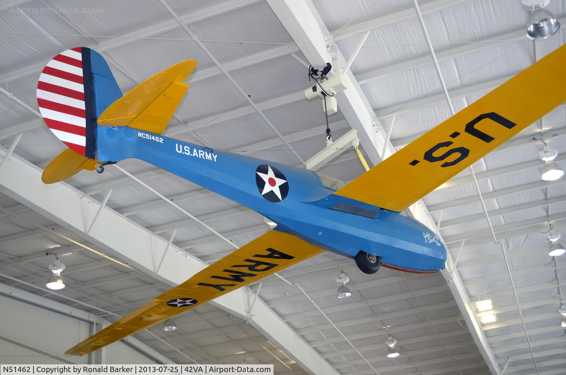 N51462, 1943 Laister-Kauffman LK-10A C/N 126, TG-4A, Military Aviation Museum, Pungo, VA