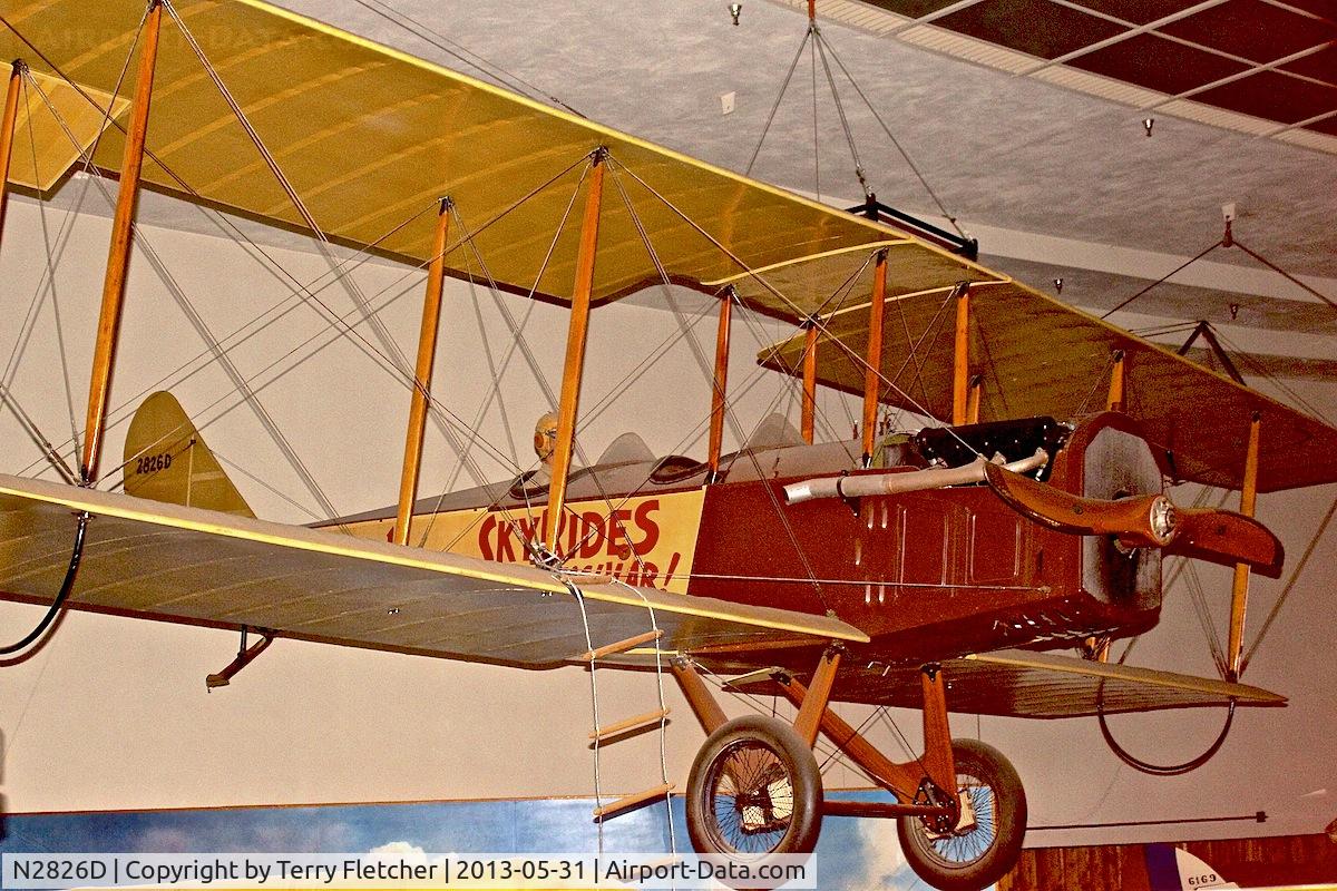N2826D, 1917 Standard J-1 C/N 1598, San Diego Air & Space Museum, Balboa Park, San Diego, California