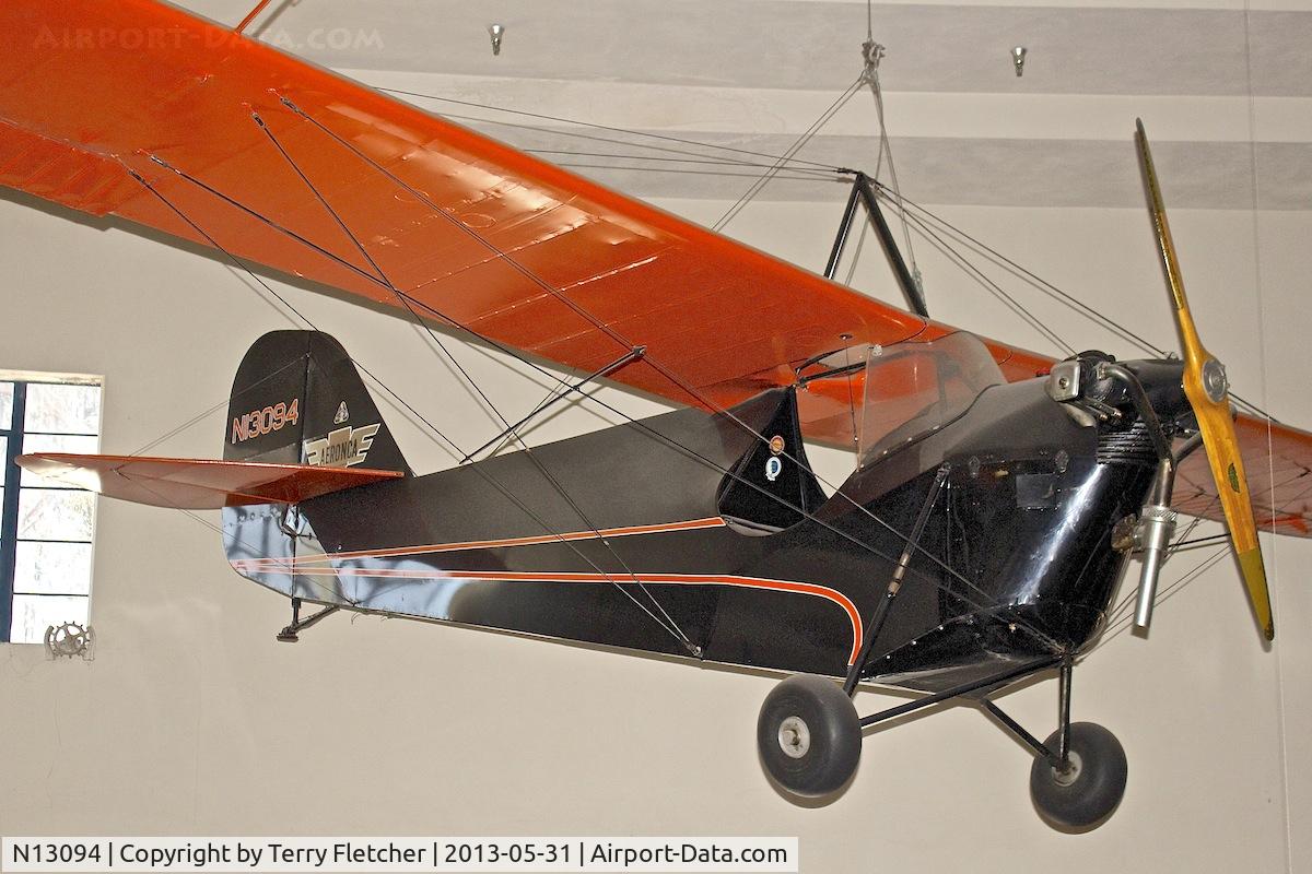 N13094, 1933 Aeronca C-3 C/N A258, San Diego Air & Space Museum, Balboa Park, San Diego, California