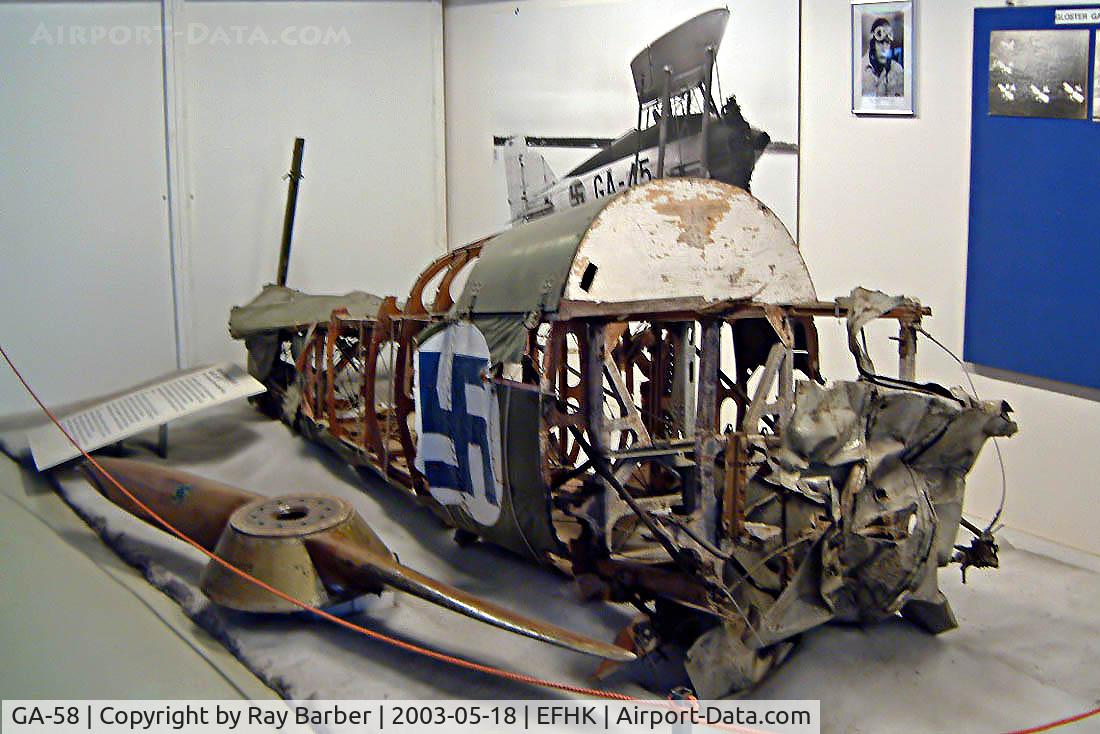 GA-58, Gloster Gamecock C/N 15, Gloster Gamecock II [15] Helsinki-Vantaa~OH 18/05/2003 Preserved wreck.