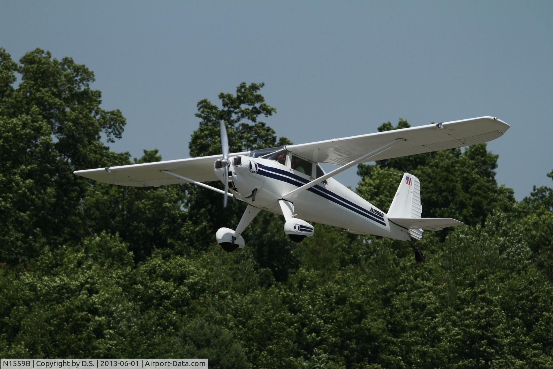 N1559B, 1948 Luscombe 8F Silvaire C/N 6186, 59B departing Randall airport
