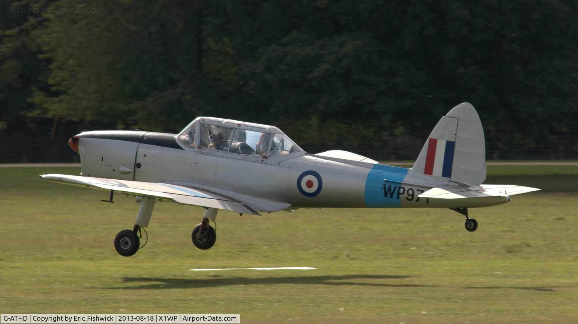 G-ATHD, 1953 De Havilland DHC-1 Chipmunk T.10 C/N C1/0837, 41. WP971 at The 28th. International Moth Rally at Woburn Abbey, Aug. 2013.