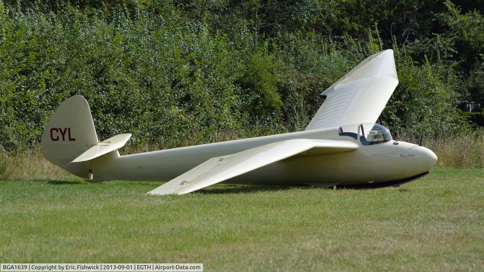BGA1639, Schempp-Hirth Goppingen Go 3 Minimoa C/N 378, 2. CYL at The Shuttleworth Collection's 50th Anniversary Pagent Flying Day, September 2013.