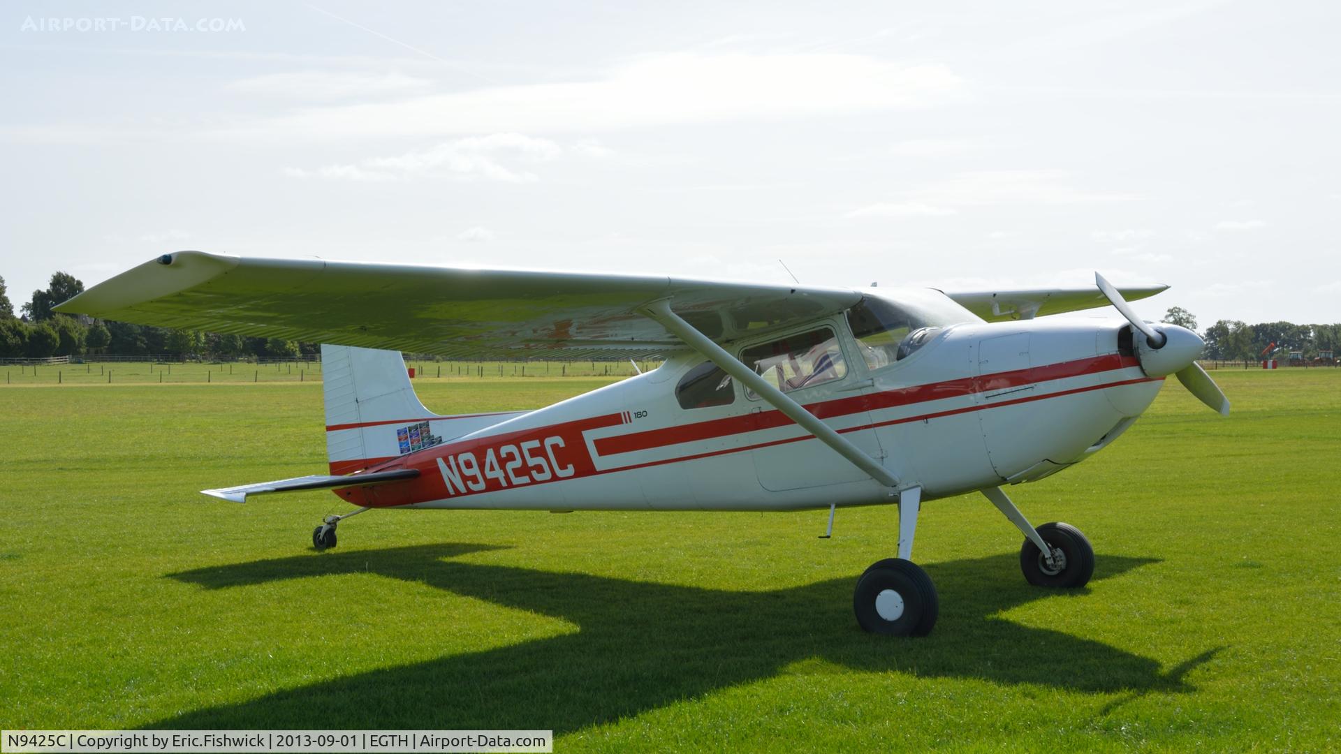 N9425C, 1955 Cessna 180 C/N 31823, 3. N9425C at The Shuttleworth Collection's 50th Anniversary Pagent Flying Day, September 2013.