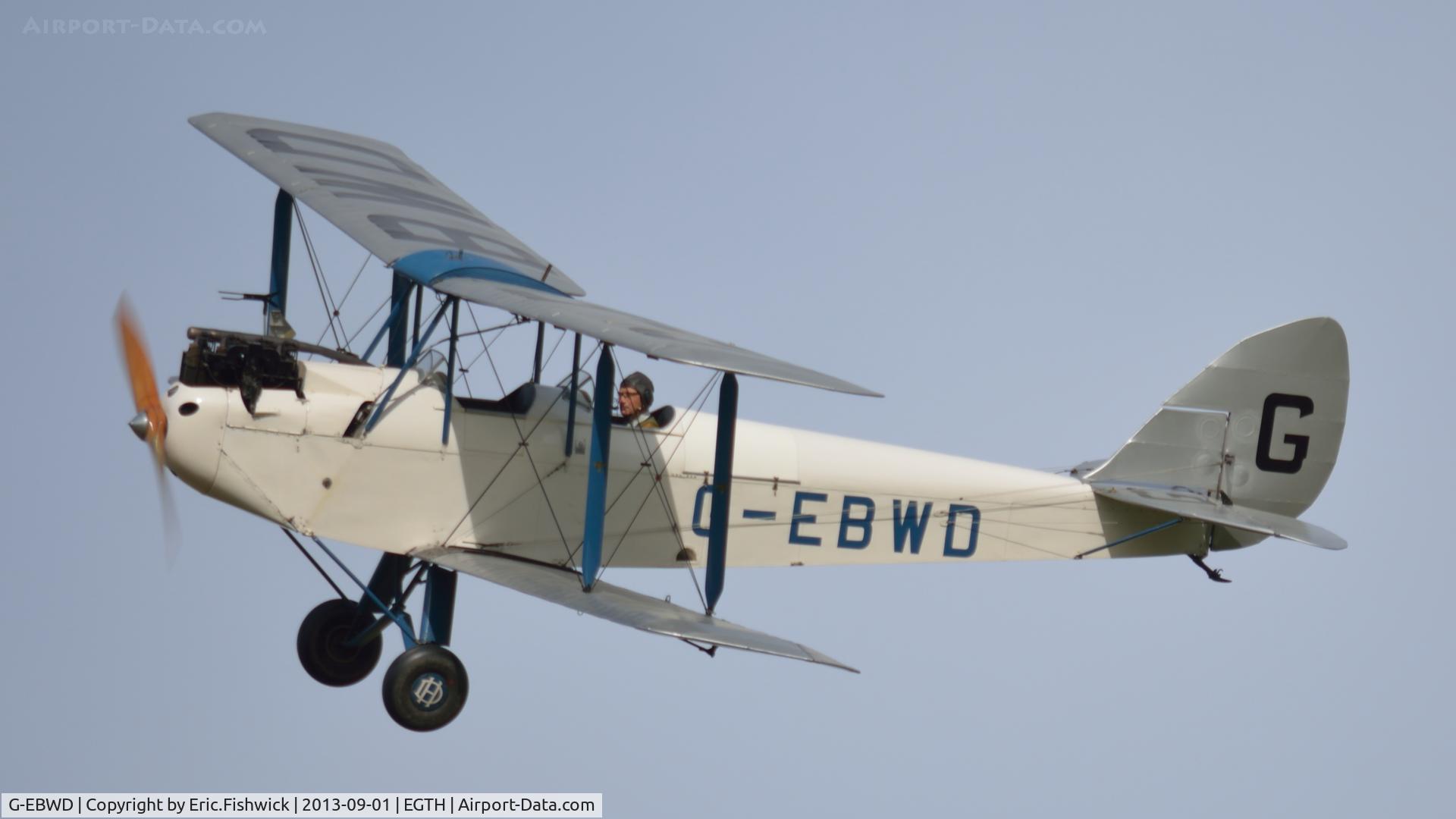 G-EBWD, 1928 De Havilland DH.60X Moth C/N 552, 43. G-EBWD in display mode at The Shuttleworth Collection's 50th Anniversary Pagent Flying Day, September 2013.