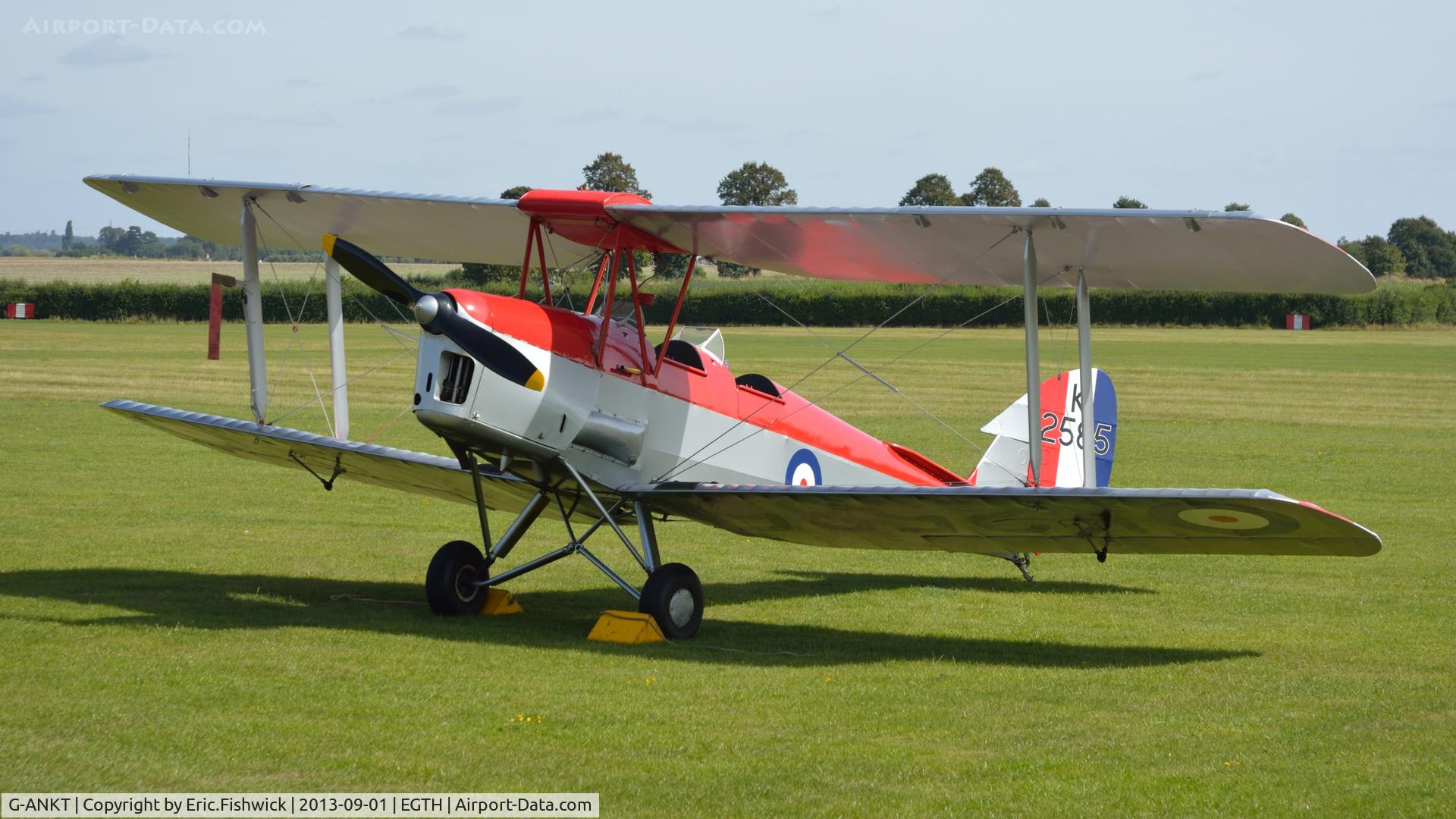G-ANKT, 1942 De Havilland DH-82A Tiger Moth II C/N 85087, 3. K2585 at The Shuttleworth Collection's 50th Anniversary Pagent Flying Day, September 2013.