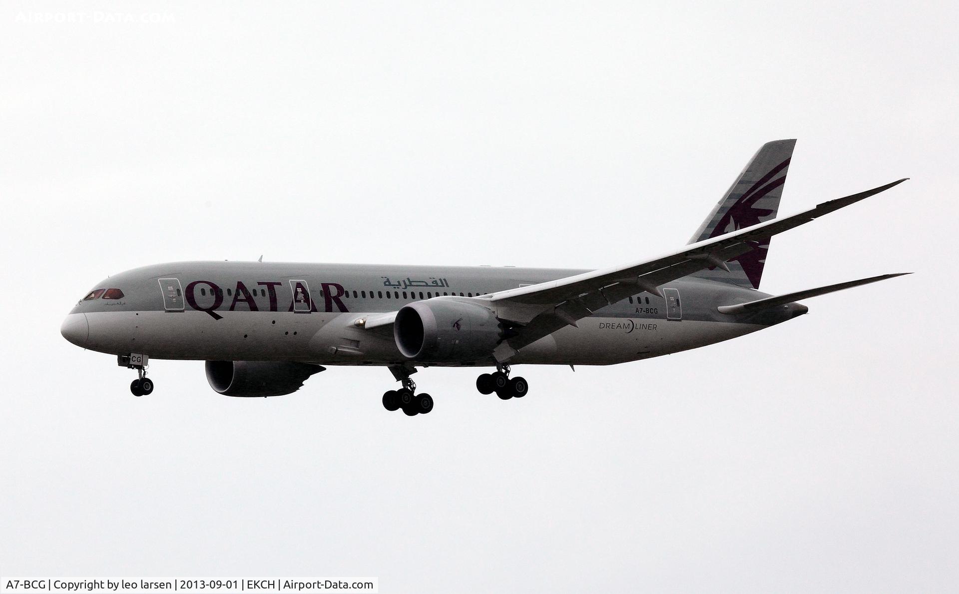 A7-BCG, 2013 Boeing 787-8 Dreamliner C/N 38325, First visit Qatar AW ,B-787-3 in heavy rain