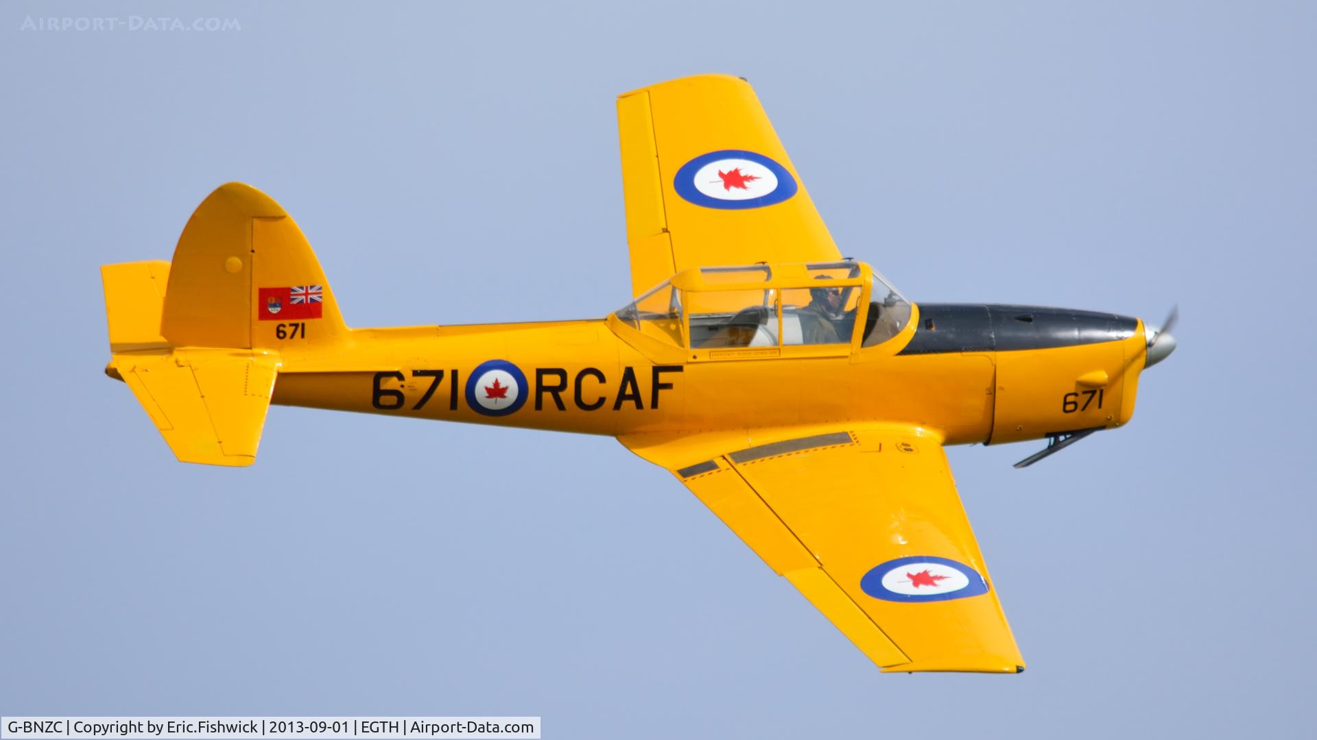 G-BNZC, 1952 De Havilland DHC-1 Chipmunk 22 C/N C1/0778, 42. G-BNZC in display mode at The Shuttleworth Collection's 50th Anniversary Pagent Flying Day, September 2013.