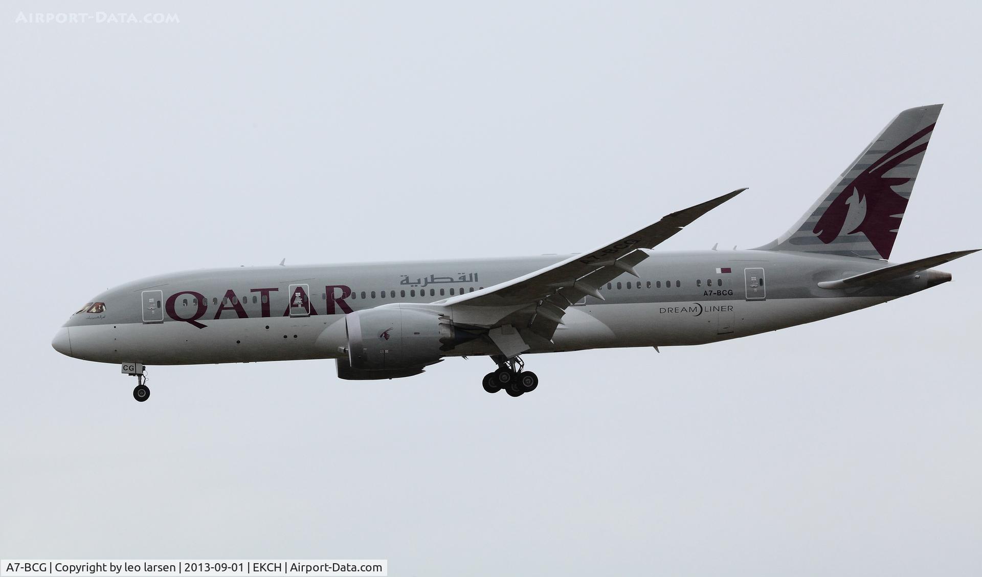 A7-BCG, 2013 Boeing 787-8 Dreamliner C/N 38325, B-787-8 A7-BCG