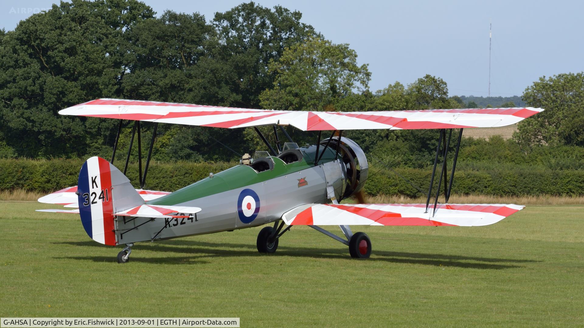 G-AHSA, 1933 Avro 621 Tutor C/N K3215, 2. K3241 at The Shuttleworth Collection's 50th Anniversary Pagent Flying Day, September 2013.
