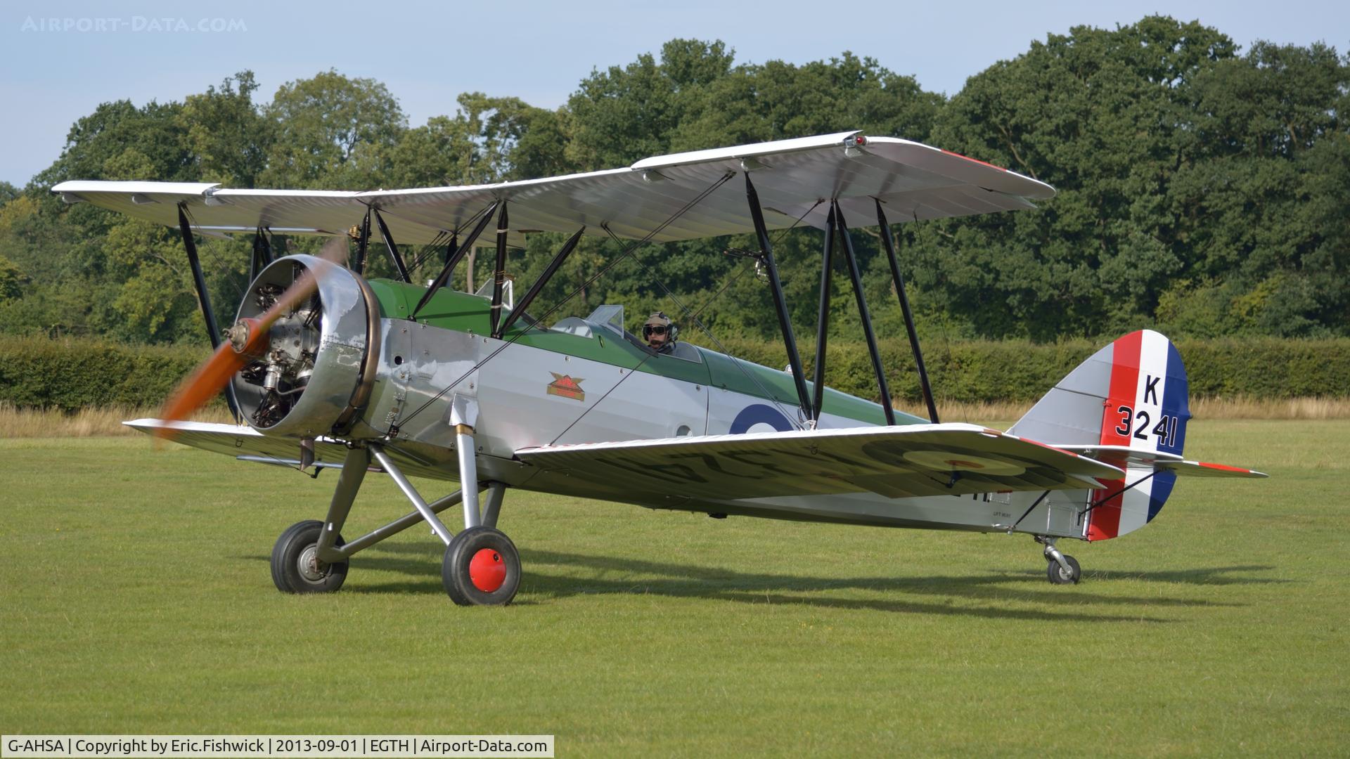 G-AHSA, 1933 Avro 621 Tutor C/N K3215, 3. K3241 at The Shuttleworth Collection's 50th Anniversary Pagent Flying Day, September 2013.