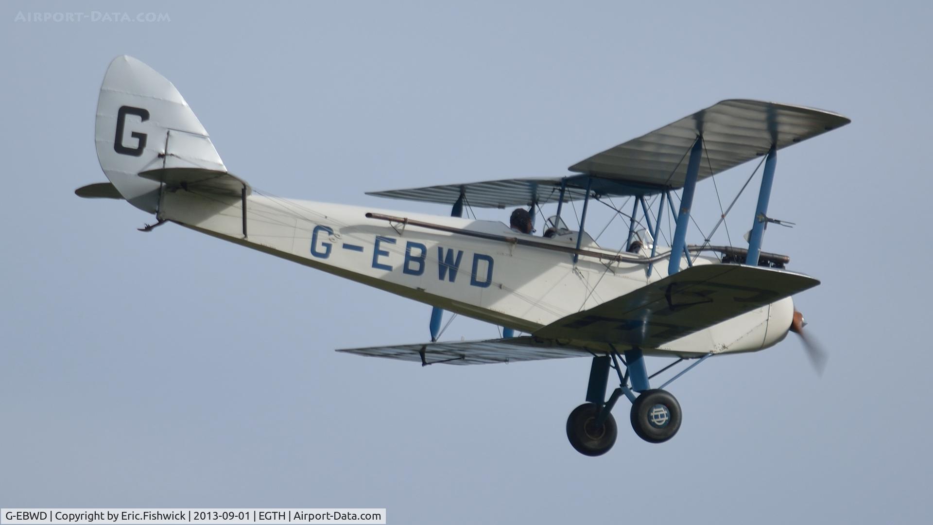 G-EBWD, 1928 De Havilland DH.60X Moth C/N 552, 42. G-EBWD in display mode at The Shuttleworth Collection's 50th Anniversary Pagent Flying Day, September 2013.