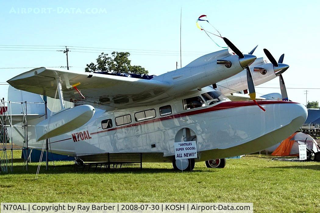 N70AL, 1970 McKinnon G21G C/N 1226, Grumman G-21TG Turbo Goose [B125] Oshkosh-Wittman Regional~N 30/07/2008. The c/n is when it was converted to a Turbo Goose.