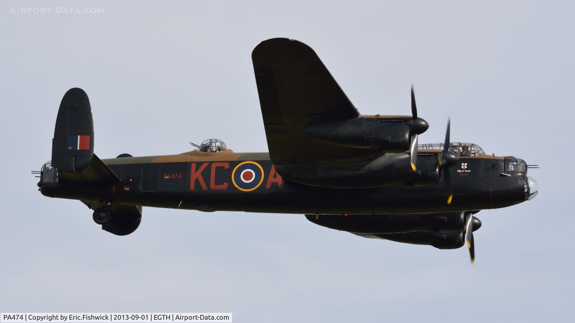 PA474, 1945 Avro 683 Lancaster B1 C/N VACH0052/D2973, 42. PA474 - 'City of Lincoln' - in display mode at The Shuttleworth Collection's 50th Anniversary Pagent Flying Day, September 2013.