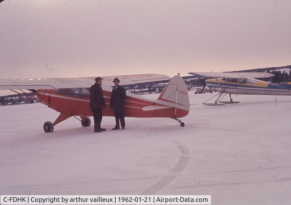 C-FDHK, 1946 Piper PA-12 Super Cruiser C/N 12144, picture taken in deauville (now sherbrooke, qc) on january 21 1962