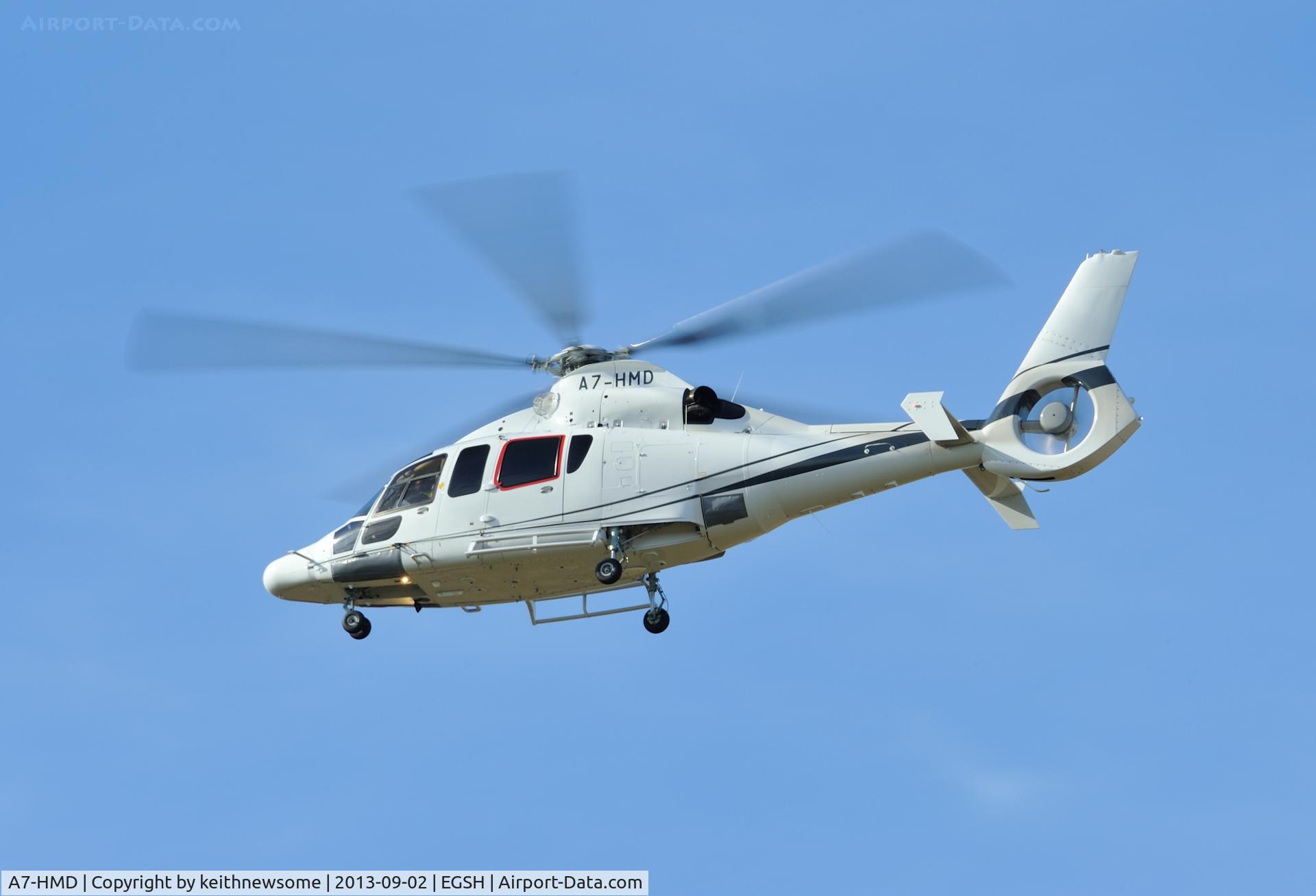 A7-HMD, 2009 Eurocopter EC-155B-1 C/N 6850, Fuel diversion flying between Esbjerg and Stansted !