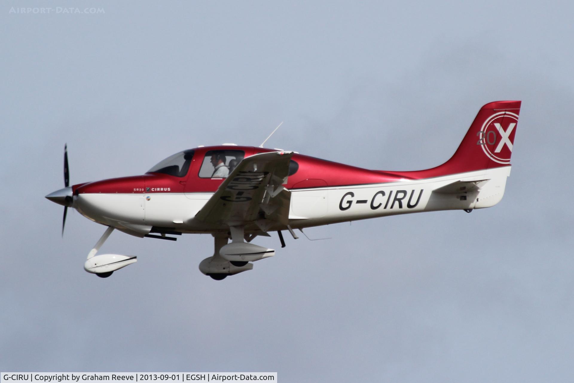 G-CIRU, 2009 Cirrus SR20 C/N 2023, About to land.