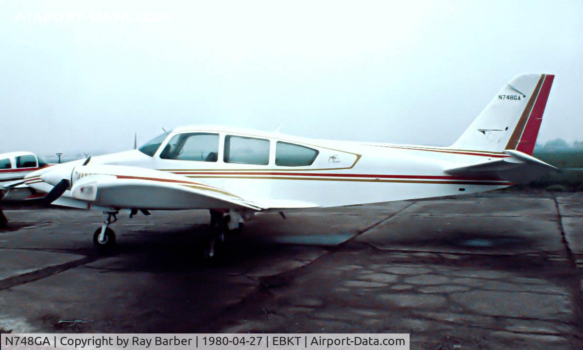 N748GA, 1978 Grumman American GA-7 Cougar C/N GA7-0038, Grumman American GA-7 Cougar [GA7-0038] Wevelgem~OO 27/04/1980. Image taken from a slide.
