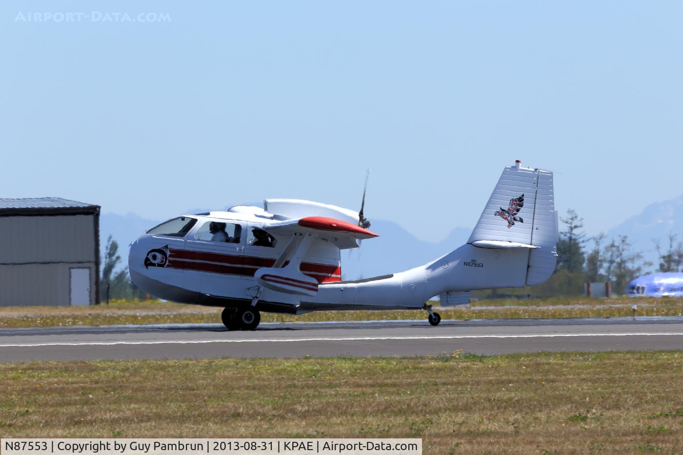 N87553, Republic RC-3 Seabee C/N 114, Takeoff
