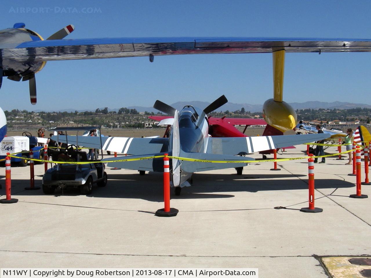 N11WY, 1995 Yakovlev Yak-11 Replica C/N 001, 1995 Wainwright Replica YAK, P&W R-2000 Twin Wasp 1,350 Hp radial, tandem seats, Experimental class