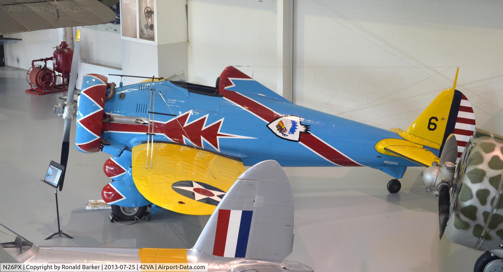 N26PX, 2006 Mayocraft Inc P-26D Replica C/N 32-06, P-26, Military Aviation Museum, Pungo, VA