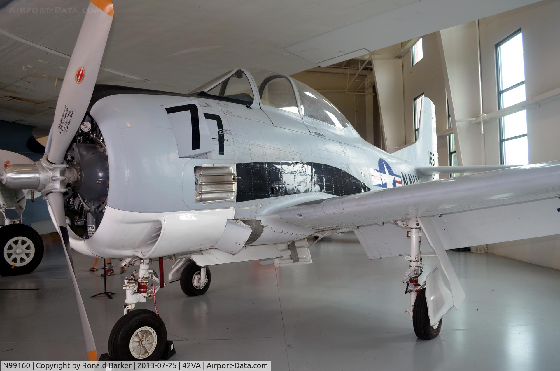 N99160, 1949 North American T-28A Trojan C/N 159-155 (49-1643), T-28D, Military Aviation Museum, Pungo, VA