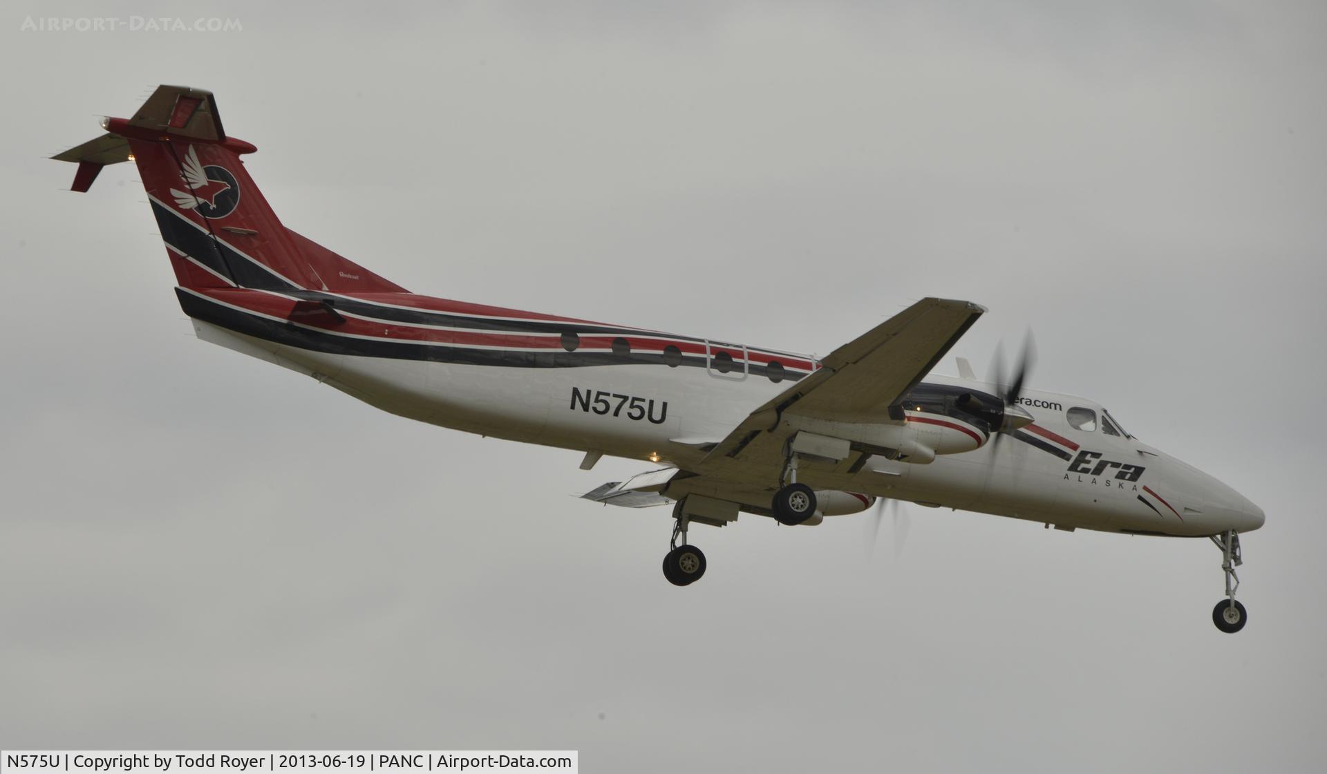 N575U, 1990 Beech 1900C C/N UC-93, Arriving at Anchorage