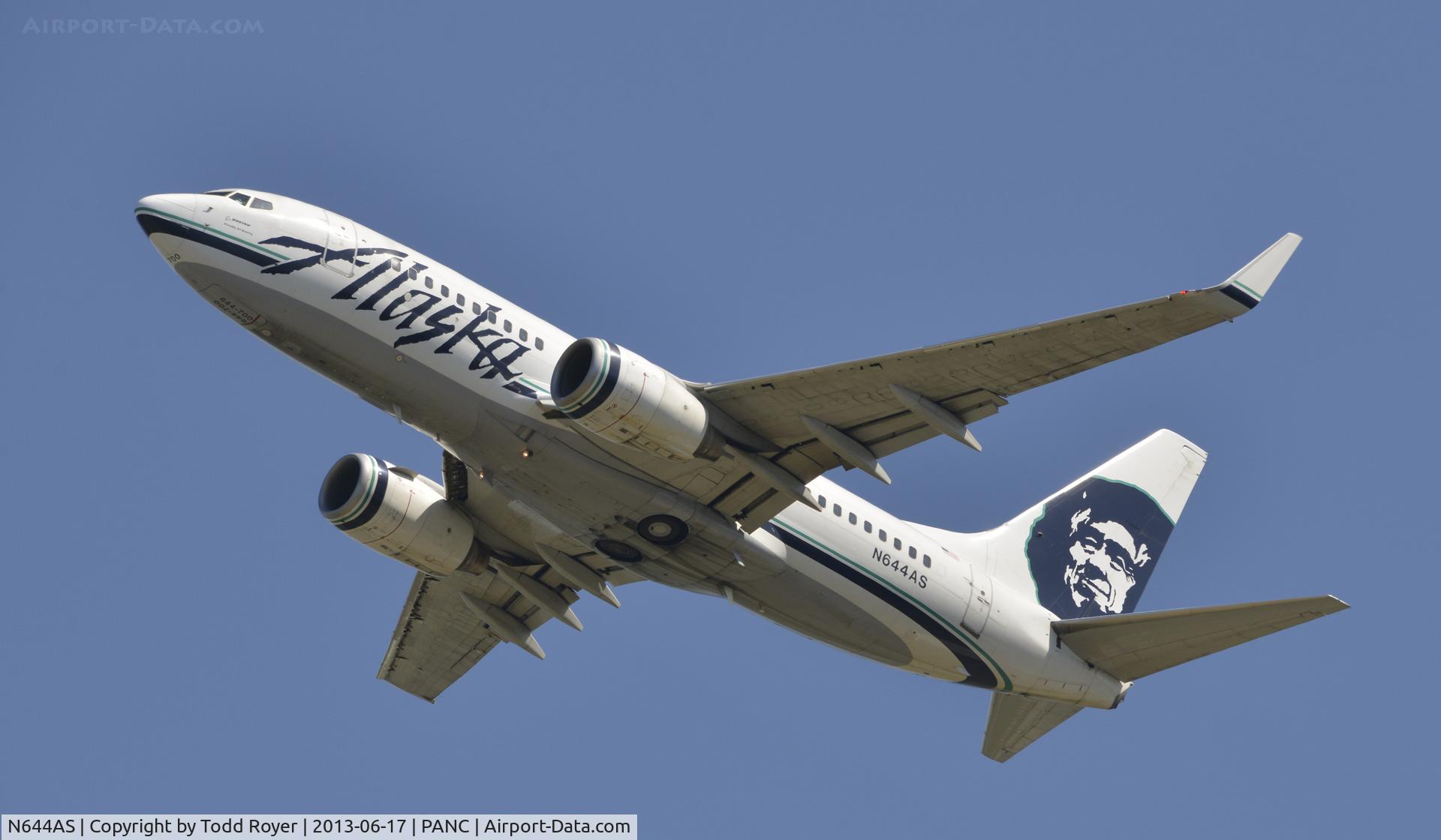 N644AS, 2003 Boeing 737-790 C/N 30795, Departing Anchorage