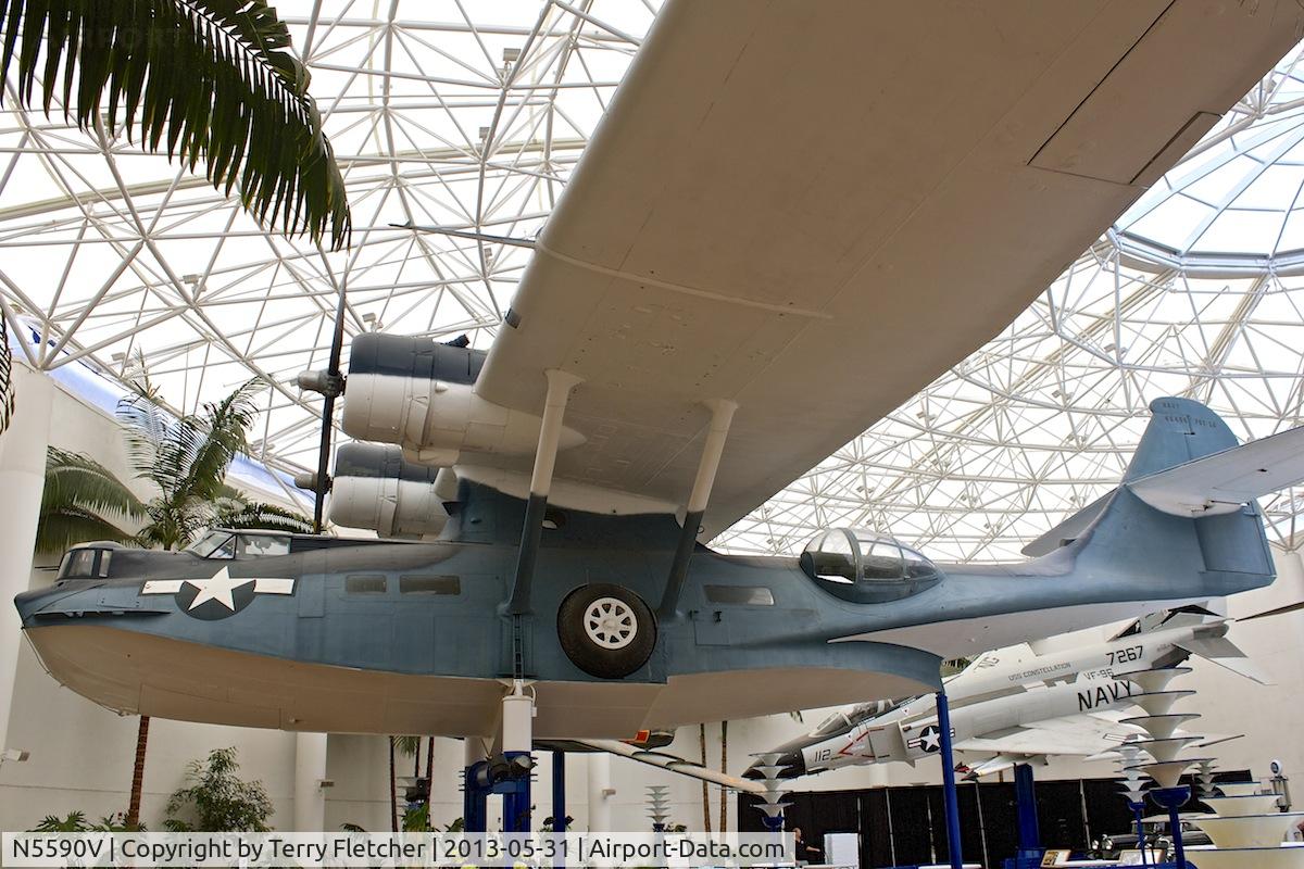N5590V, Consolidated Vultee 28-5ACF C/N 1768 (USN48406), Exhibited at the Air and Space Museum , Balboa Park , San Diego , California