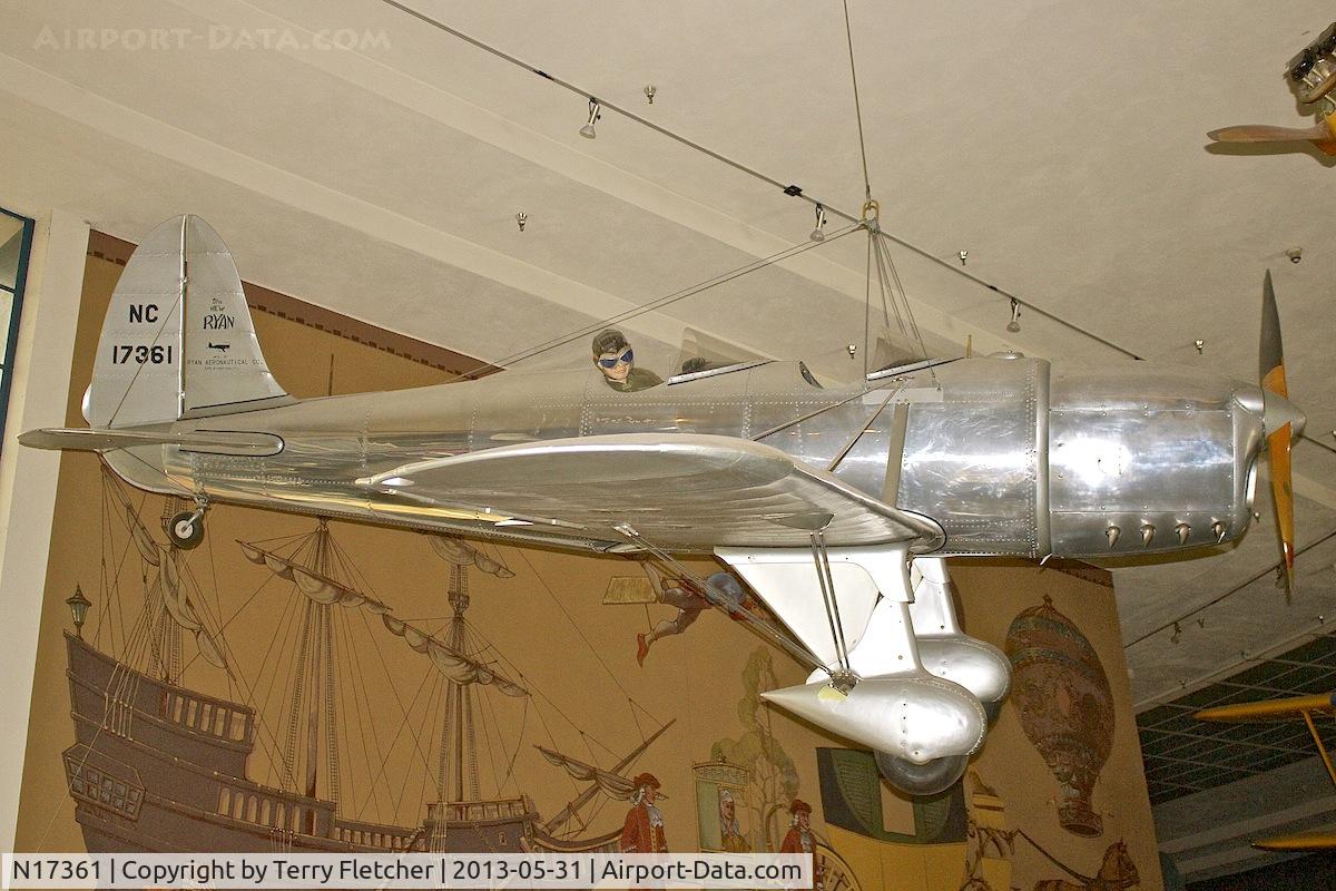 N17361, Ryan Aeronautical ST-A C/N 166, Exhibited at the Air and Space Museum , Balboa Park , San Diego , California