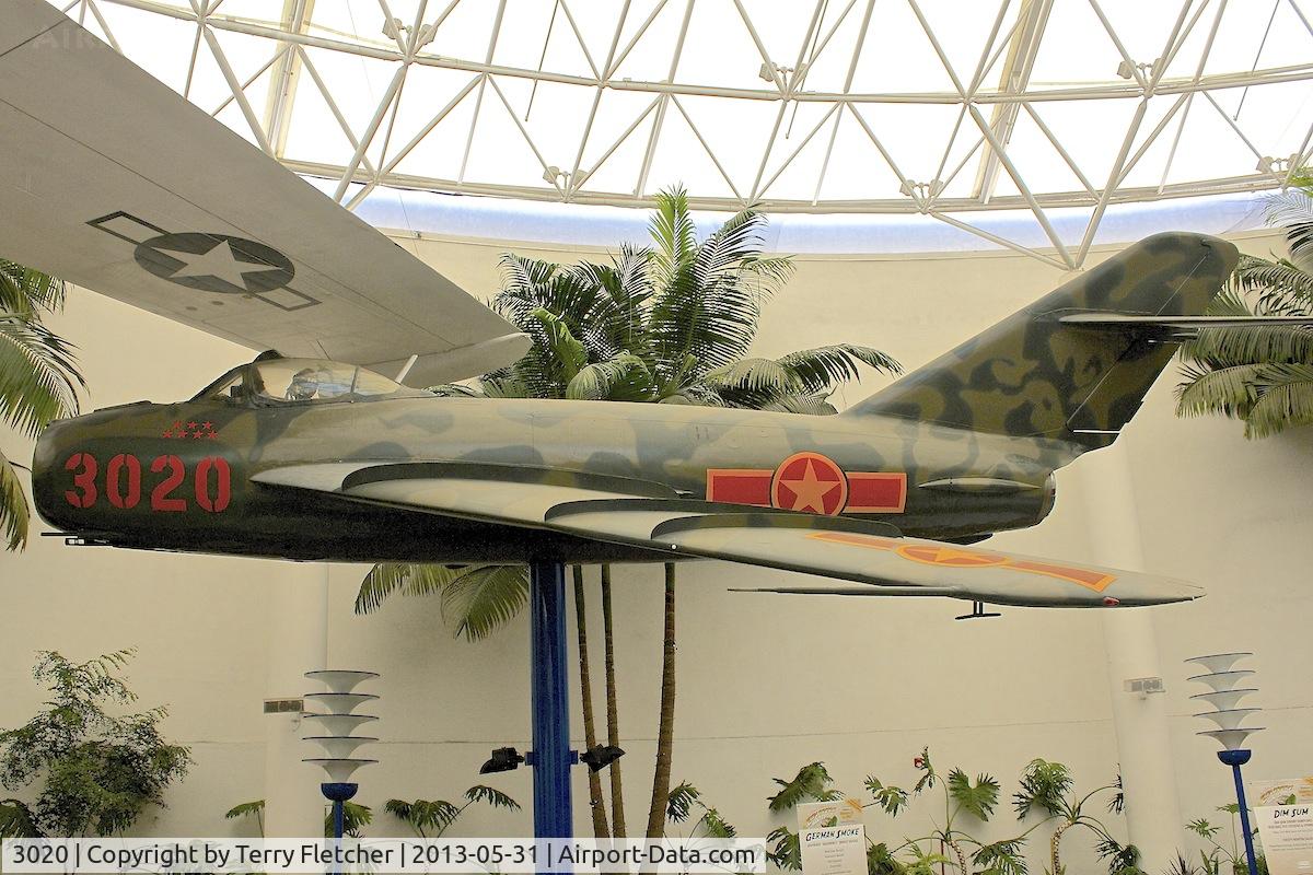 3020, Mikoyan-Gurevich MiG-17C C/N 799, Exhibited at the Air and Space Museum , Balboa Park , San Diego , California