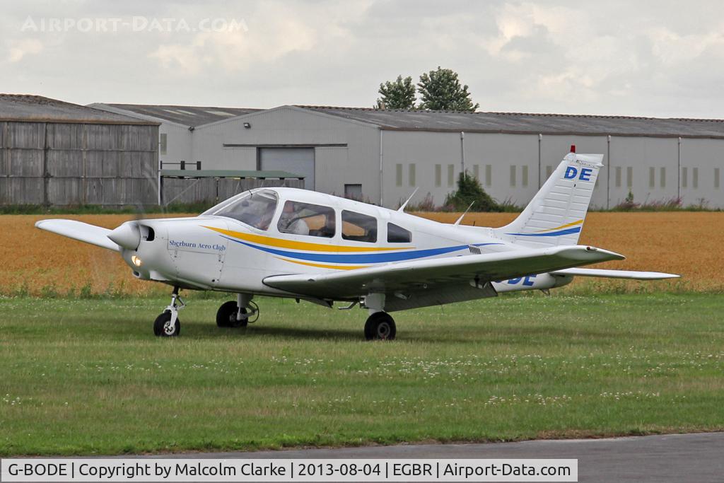 G-BODE, 1988 Piper PA-28-161 Cherokee Warrior II C/N 2816039, Piper PA-28-161 at The Summer Madness Fly-In. The Real Aeroplane Club, Breighton Airfield, August 2013.