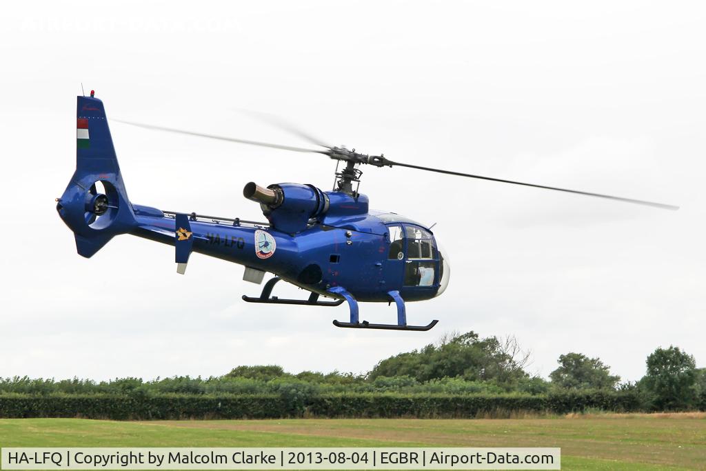 HA-LFQ, 1980 Aerospatiale SA-342L Gazelle C/N 1854, Aerospatiale SA-342L Gazelle at The Summer Madness Fly-In. The Real Aeroplane Club, Breighton Airfield, August 2013.
