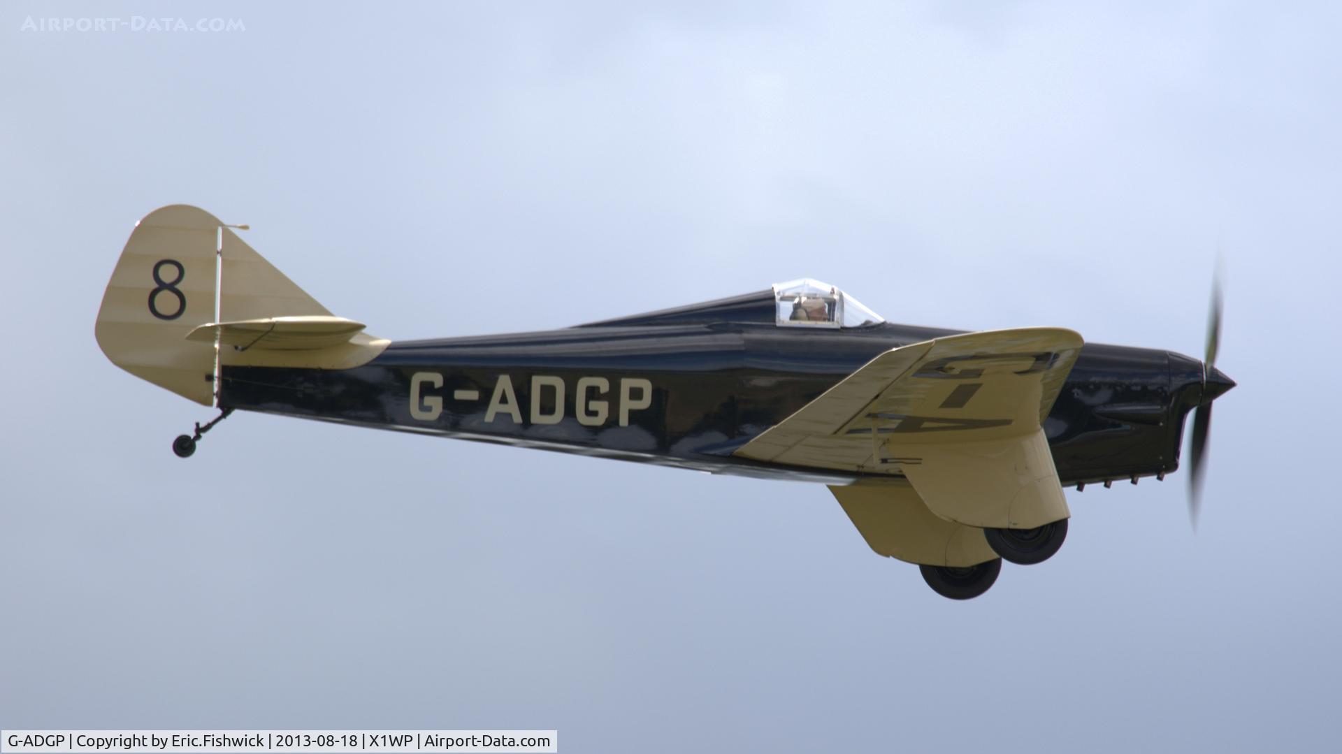 G-ADGP, 1935 Miles M.2L Hawk Speed Six C/N 160, 42. G-ADGP at The 28th. International Moth Rally at Woburn Abbey, Aug. 2013.