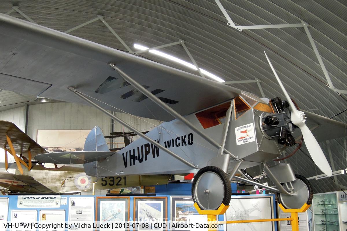VH-UPW, Wickner Wicko C/N 1, Replica at the Queensland Air Museum