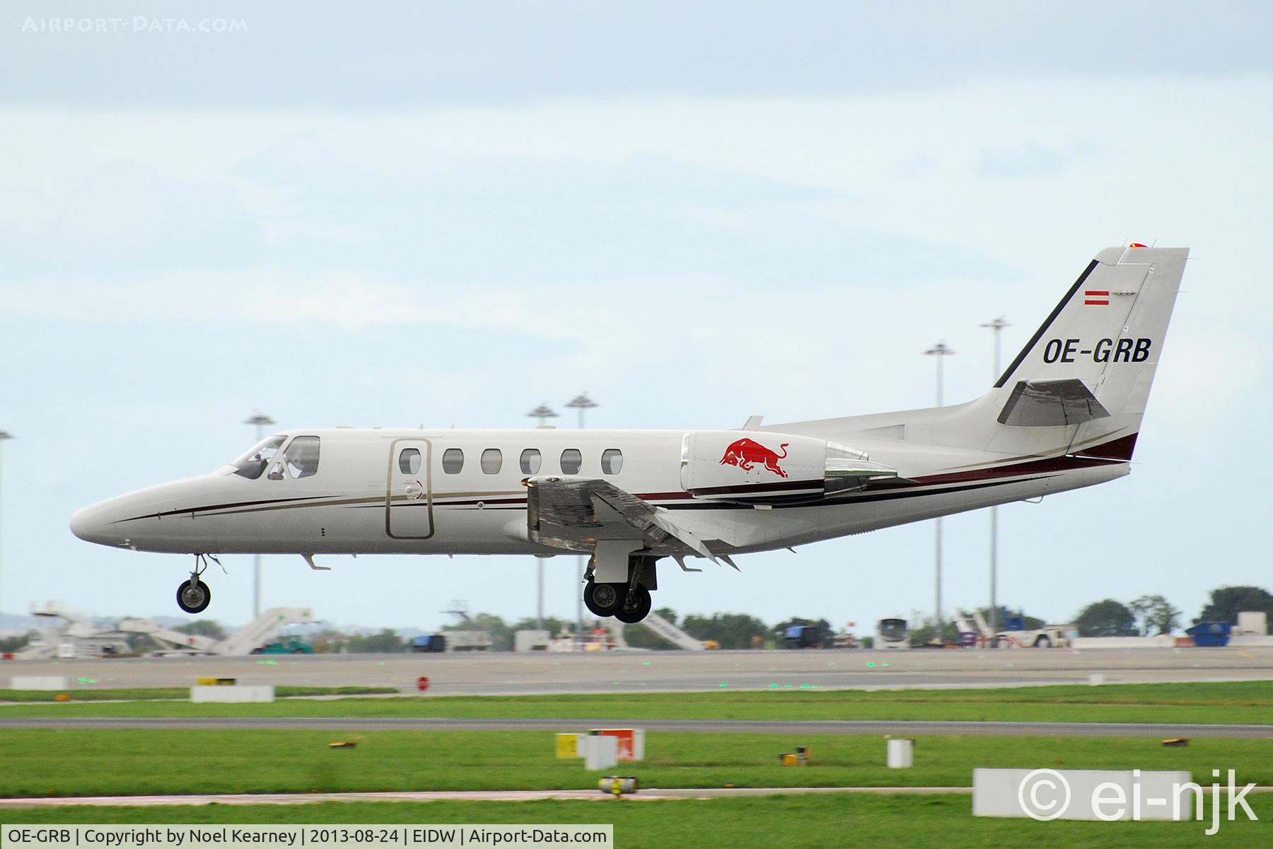 OE-GRB, 2002 Cessna 550 Citation Bravo C/N 550-1039, Landing Rwy 28 at Dublin.