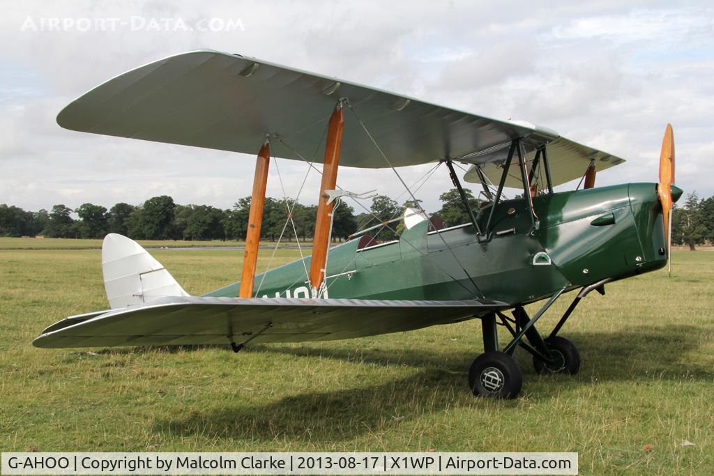 G-AHOO, 1943 De Havilland DH-82A Tiger Moth II C/N 86149, De Havilland DH-82A Tiger Moth II at The De Havilland Moth Club's 28th International Moth Rally at Woburn Abbey. August 2013.