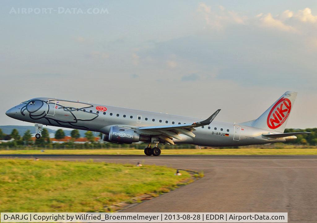 D-ARJG, 2011 Embraer 190LR (ERJ-190-100LR) C/N 19000435, Take off for a flight to Berlin-Tegel (TXL).